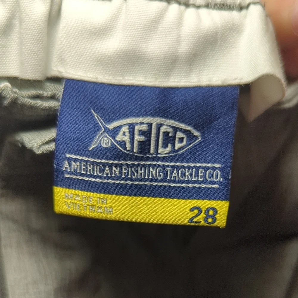 AFTCO Original Fishing Shorts in Gray Heather Cargo Outdoor Men's Size 28